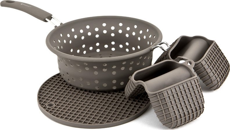 Witek Home Zestaw silikonowy z durszlakiem 4 el.