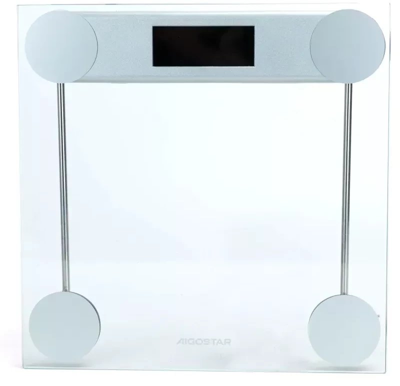 Waga łazienkowa do 180kg z przezroczystą szklaną taflą 28x28cm i lcd