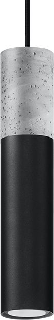 Lampa wisząca Sollux Lampa wisząca BORGIO 1 czarny