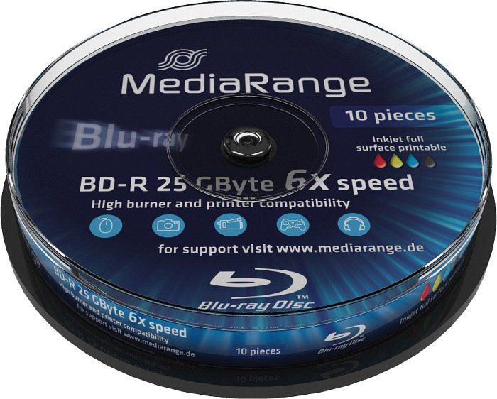 MediaRange BD-R 25 GB 6x 10 sztuk (MR500)