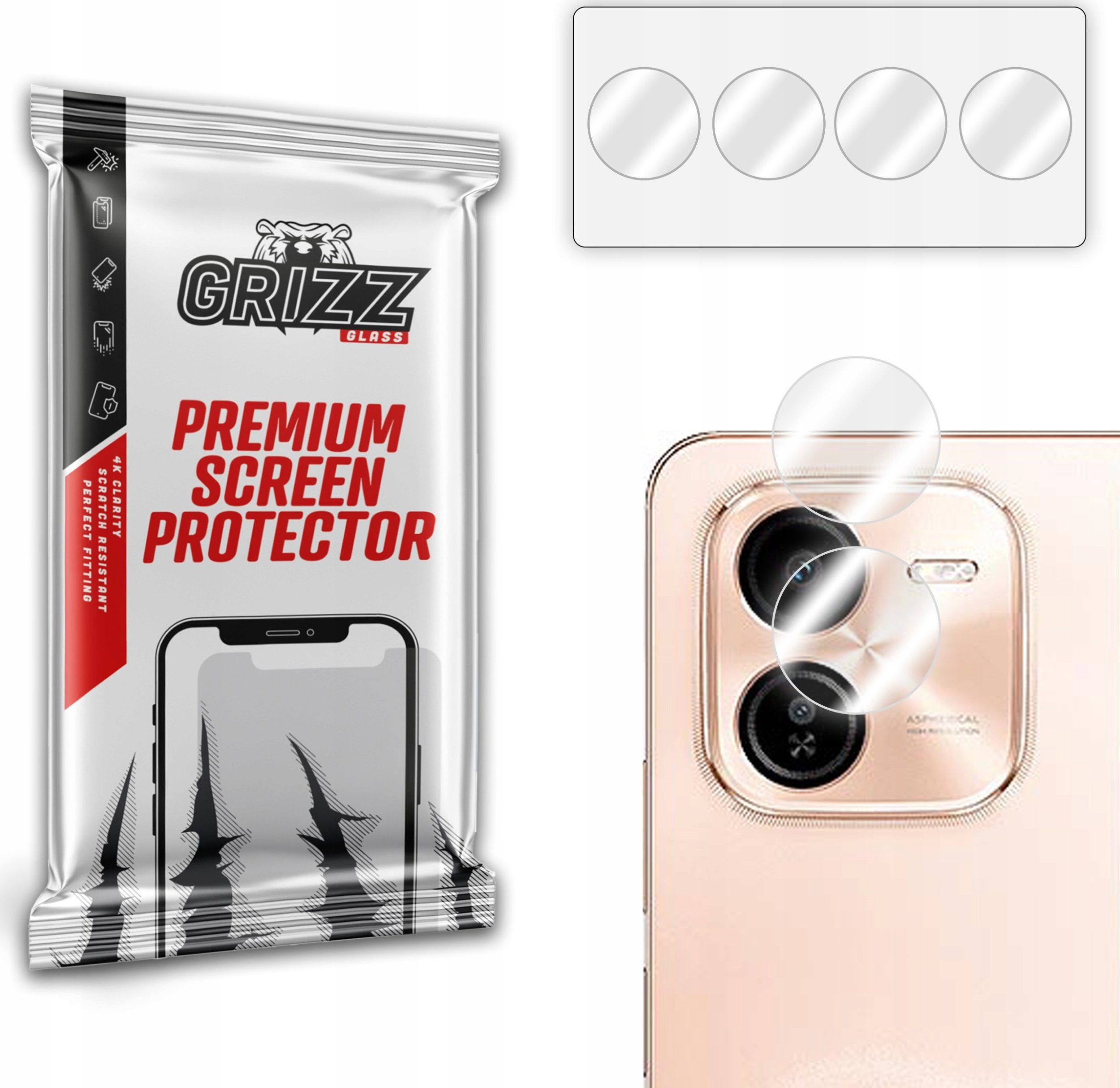 Szkło na aparat GrizzGlass HybridGlass Camera do Vivo Y200 Plus