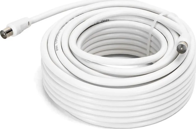 Aigostar Kabel telewizyjny RG6U ze złączami męsko-męskimi i akcesoriami, Kabel telewizyjny RG6U ze złączami męsko-męskimi i akcesoriami,