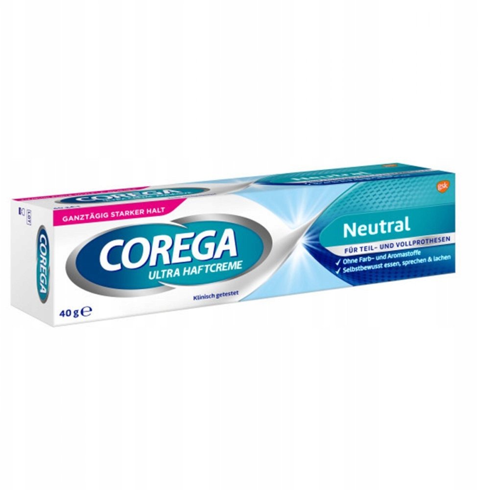 COREGA Krem do protez super mocny neutralny smak 40g (import)