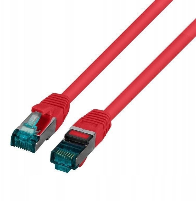 SecurityNET Kabel krosowy patchcord S/FTP kat.6A czerwony 1,5m LSZH PC-6ASFTPLSZH-RD1.5