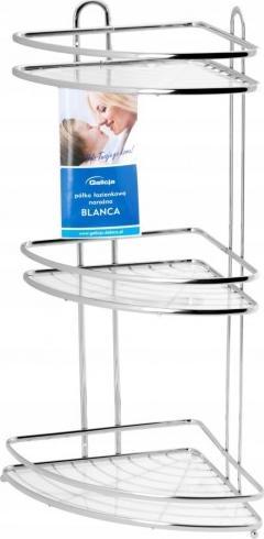 Koszyk prysznicowy Galicja Półka łazienkowa narożna pod prysznic 3P Blanca chrom