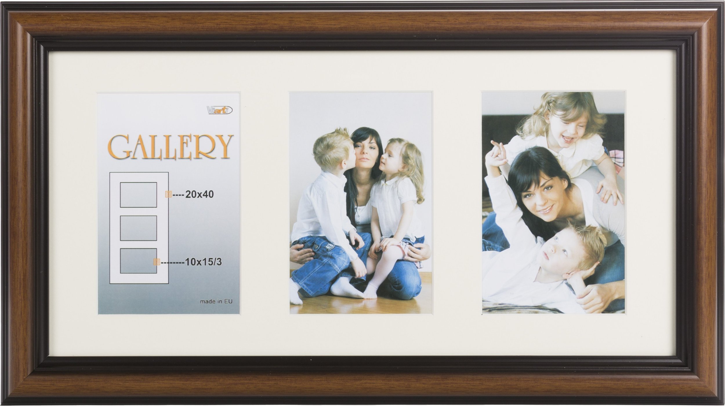 Ramka Victoria Collection Photo frame Ema Gallery 20x40/3/10x15, brown (VF3969)