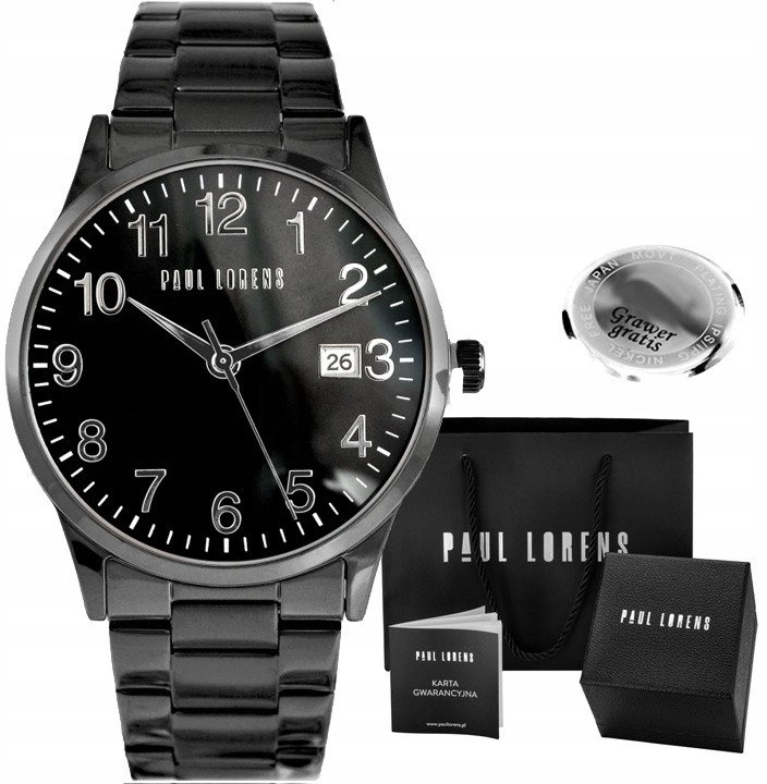 Zegarek męski Paul Lorens PABLO-1A5c Z GRAWEREM
