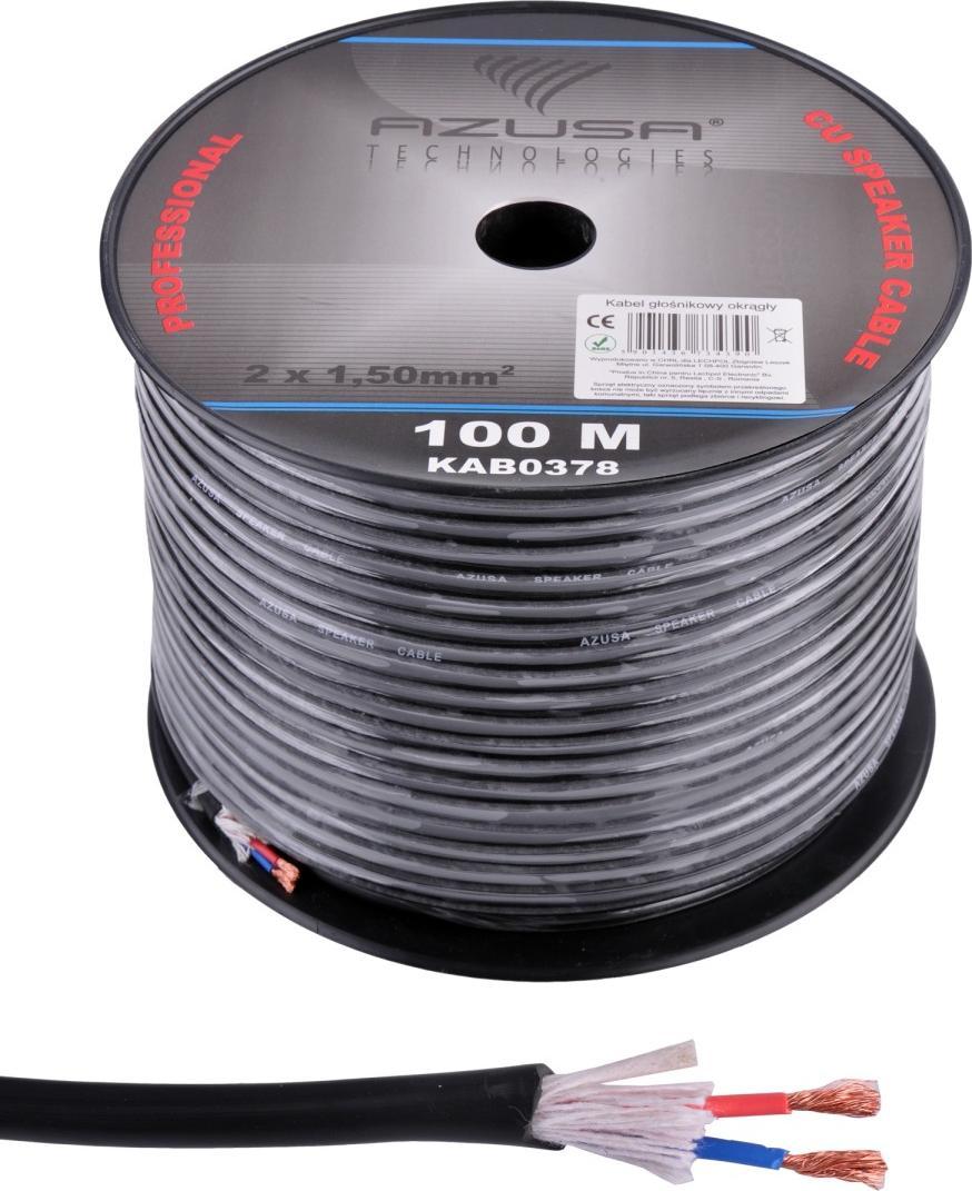 Przewód Azusa Kabel głośnikowy okrągły AZUSA 1.5mm + bawełna