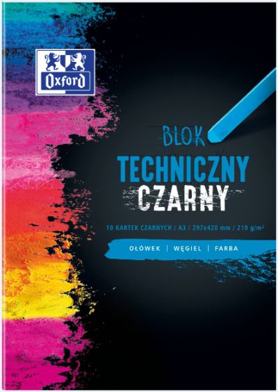 Oxford Blok techniczny A3 10k czarny