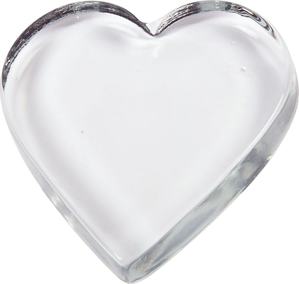 Creativ Company Szklane Serce 9x9x1,5 cm