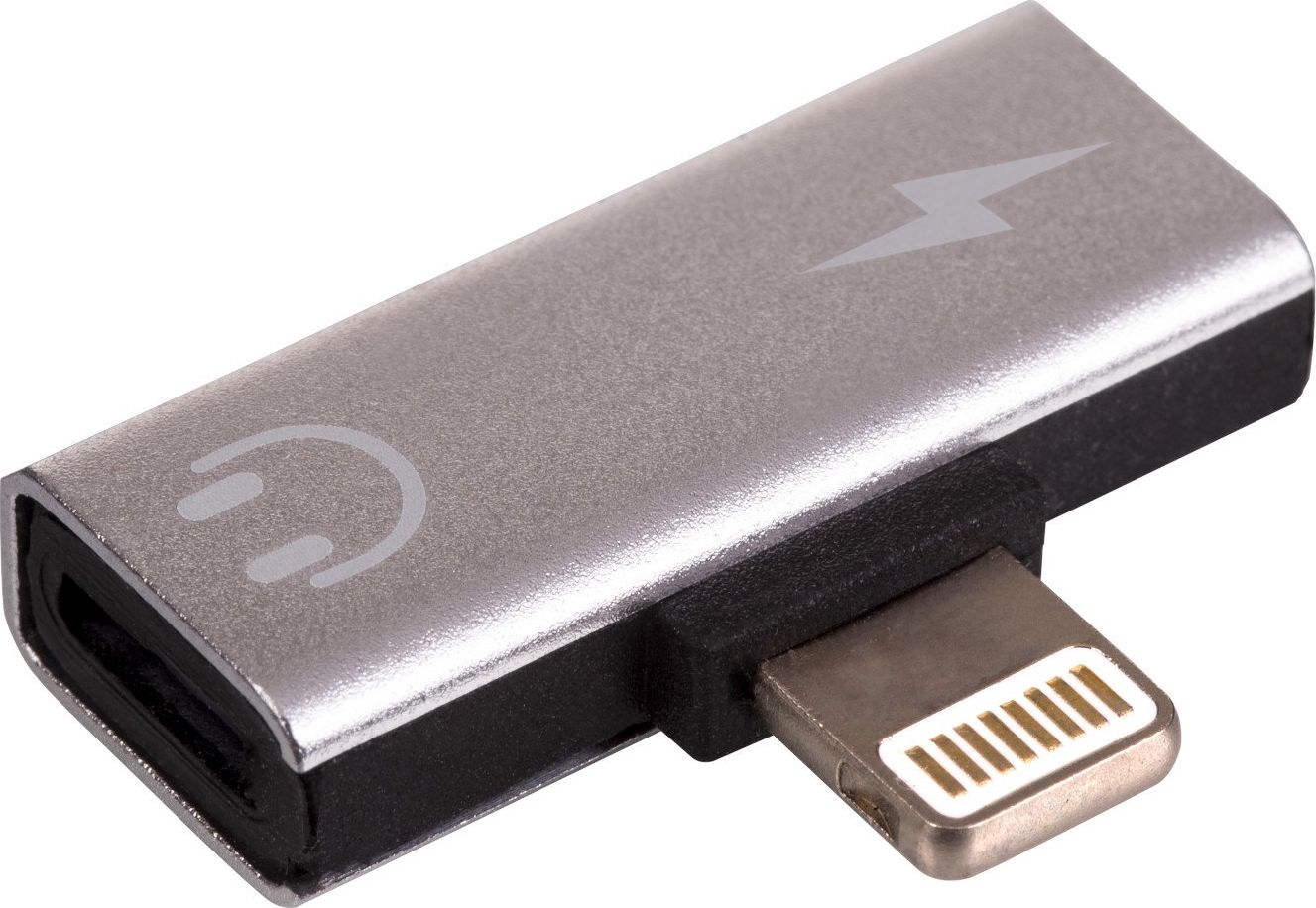 Adapter USB Akyga Lightning - Lightning x2 Srebrny (AK-AD-64)
