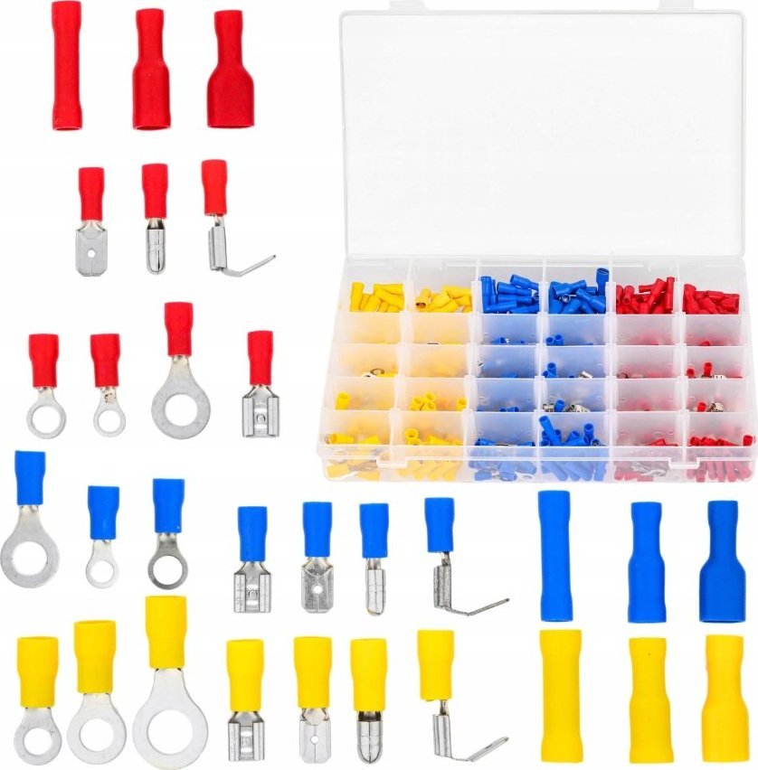 Falon-Tech TULEJKI IZOLOWANE KOŃCÓWKI KABLOWE ZŁĄCZKI ZACISKOWE KONEKTORY WSUWKI 480EL