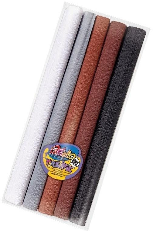 Bibuła mini 25x200cm odcieni ziemi 5 kolorów