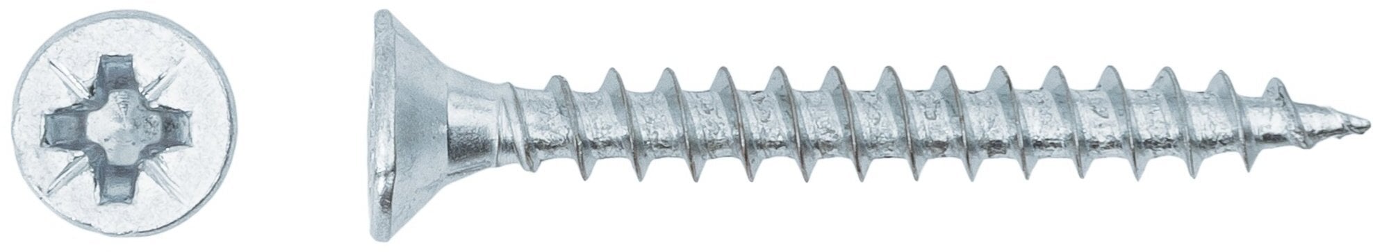 CHIPBOARD SCREW 3.5X30 WHT ZP 50PCS G1