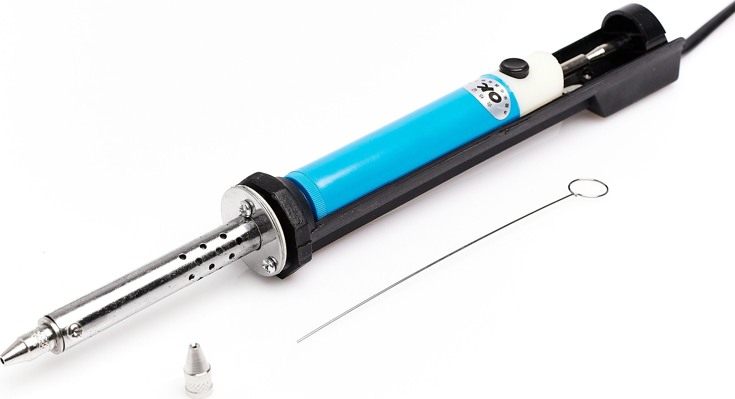 Techrebal Elektryczny odsysacz lutowniczy 30W z dodatkowym grotem i wyciorem