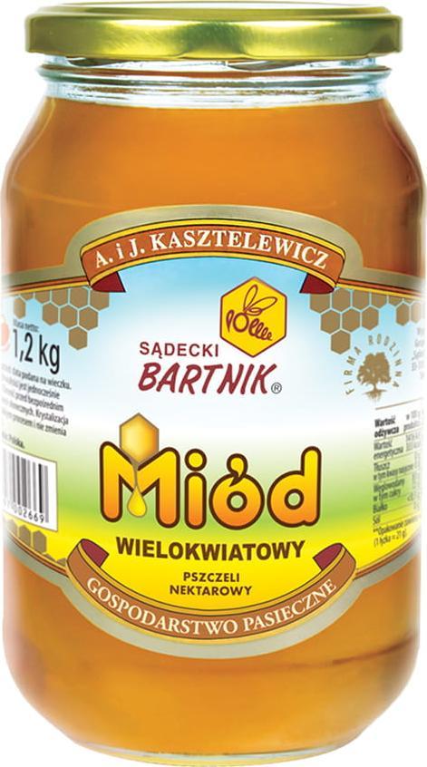 Bartnik Sądecki BARTNIK Miód wielokwiatowy 1,2 kg.