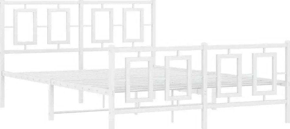 Elior Białe metalowe łóżko industrialne 140x200 cm - Esenti