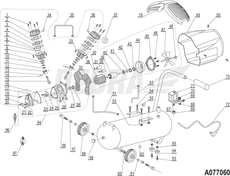 Dedra Zespół napędowy kpl