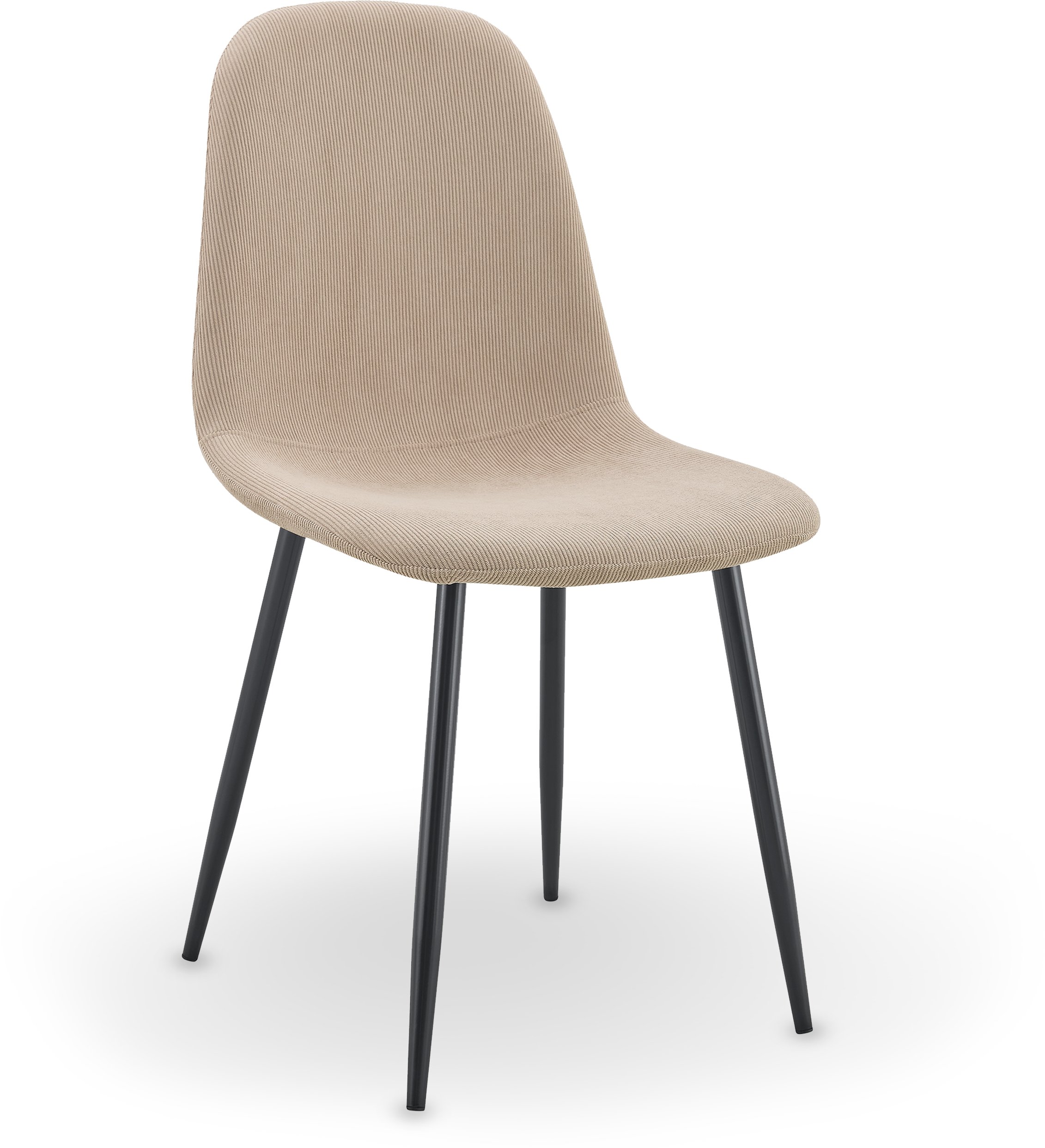 Krzesło sztruksowe Monica j. brąz czarne nogi kuchnia salon jadalnia