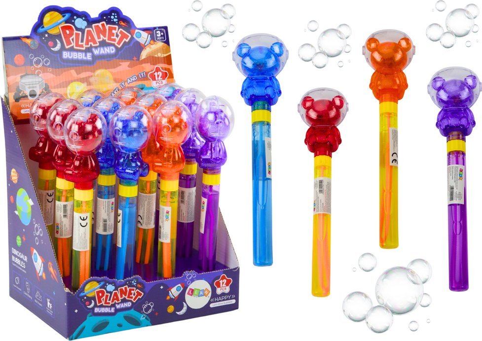 LeanToys Bańki Mydlane Różdżka Kosmonauta Światło Kolory