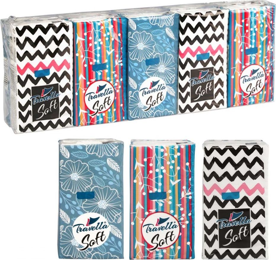 Chusteczki higieniczne SOFT TRAVELLA10x10szt. 3-w