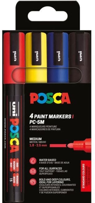 POSCA PC-5M 4stk Basis Farver