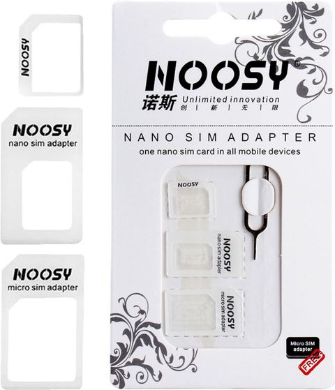 GSM City ADAPTER KARTY SIM MICRO SIM NANO SIM 3W1 + KLUCZYK BIAŁY