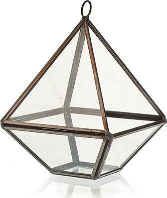 Tajemniczy ogród Szklane Terrarium Geometryczne - Mały Romb