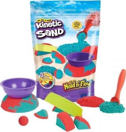 Spin Master Kinetic Sand - Dwukolorowy piasek kinetyczny z akcesoriami