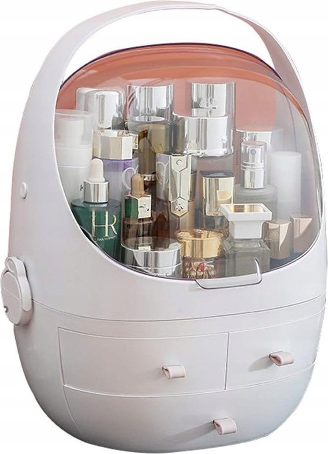 DUŻA ORGANIZER SZAFKA KUFEREK NA KOSMETYKI SZUFLADY BECZUŁKA BIAŁA F15