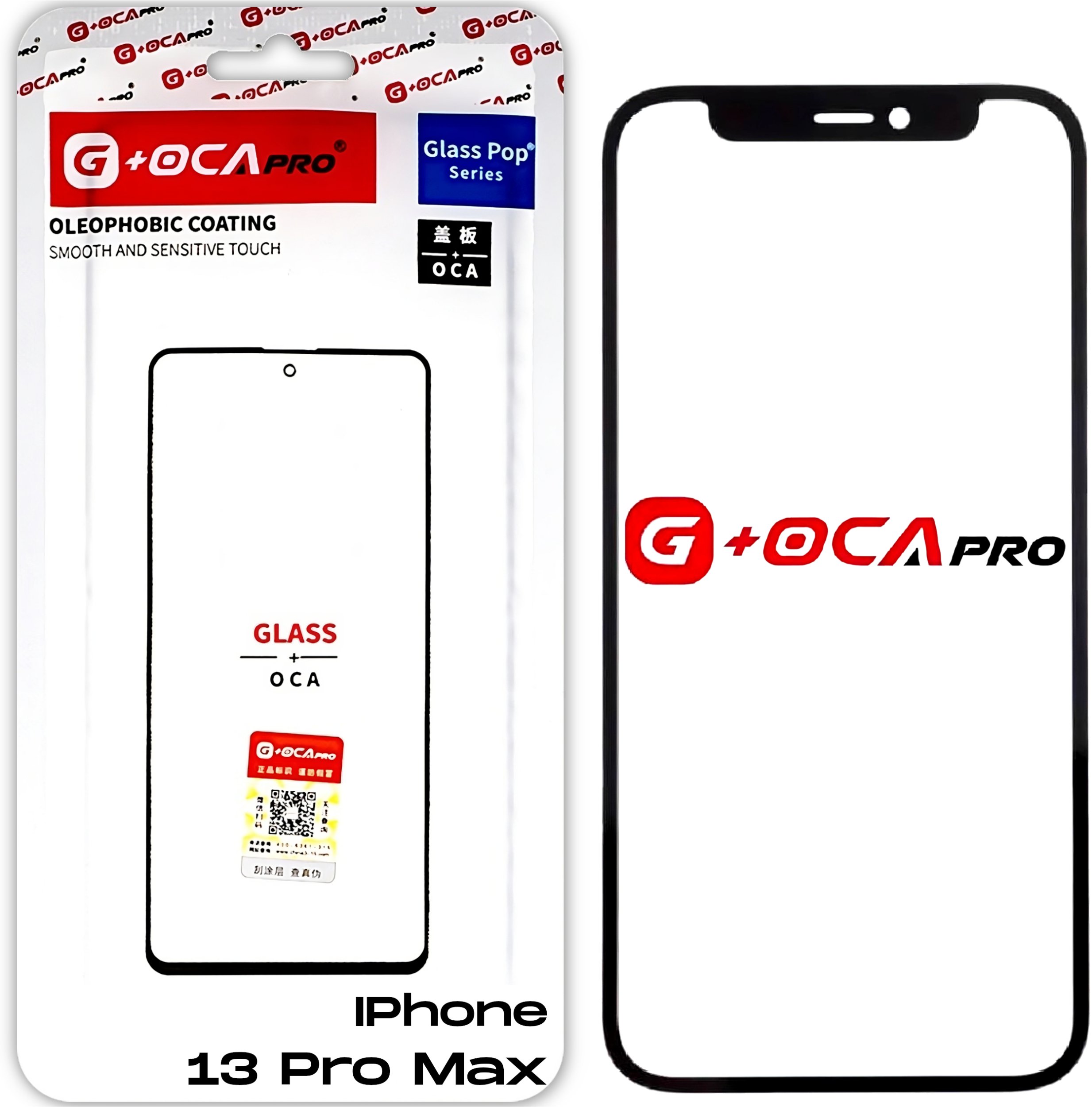 iPhone 13 Pro Max Szyba z Klejem OCA do Refabrykacji Zbitego Ekranu