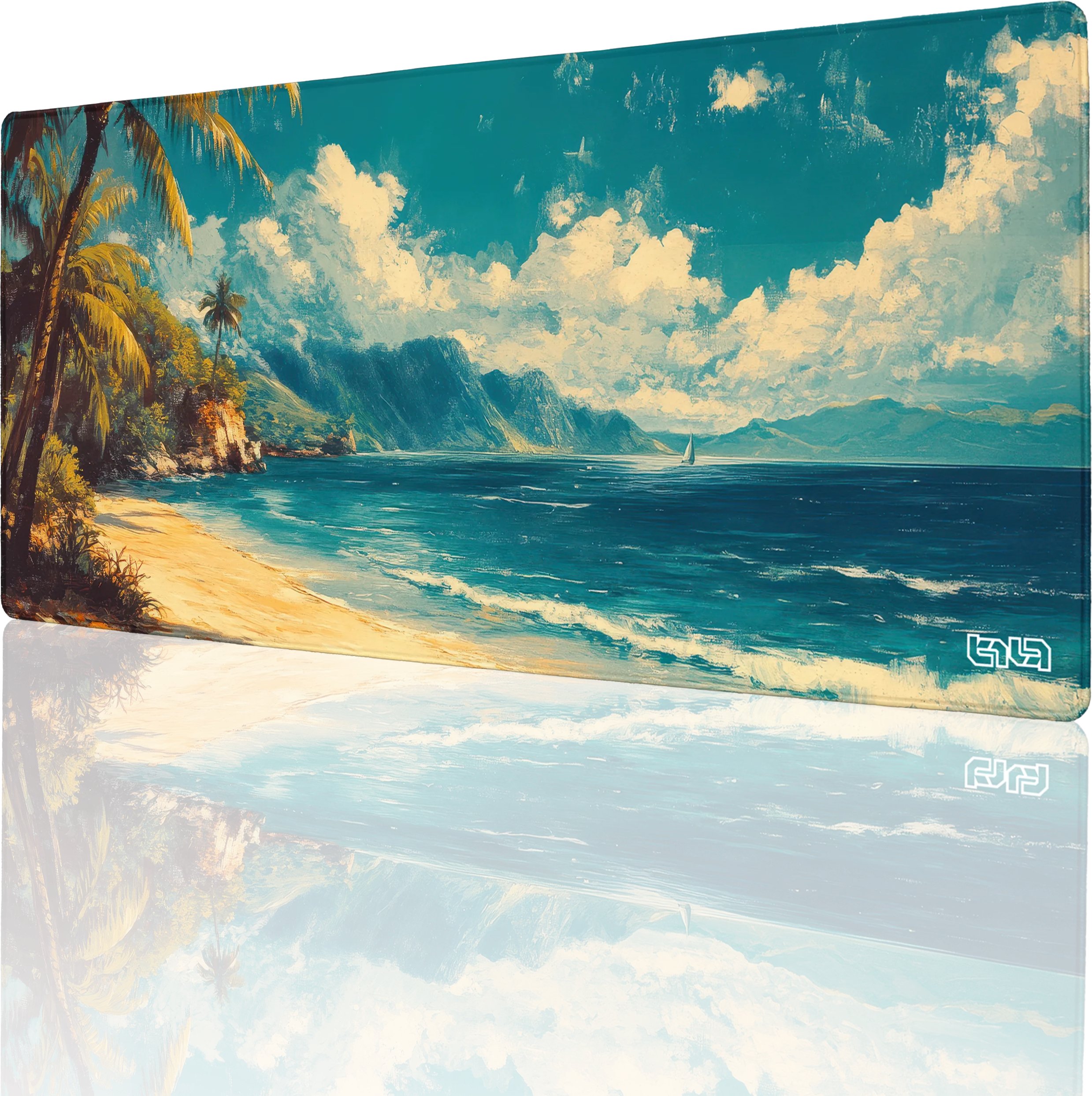 PODKŁADKA POD KLAWIATURĘ Karaibski Obraz 90x40 TILT XXL Antypoślizgowa XL