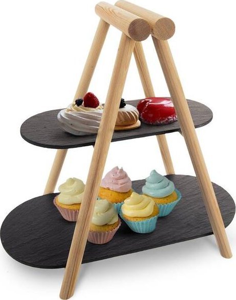 Orion Patera 2-poziomowa drewniana kamienna 41x24x38,5 cm