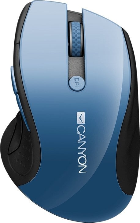Mysz Canyon CANYON Mysz MW-01, Blue Led Sensor, 6 przycisków, bezprzewodowa, Niebiesko-Szara