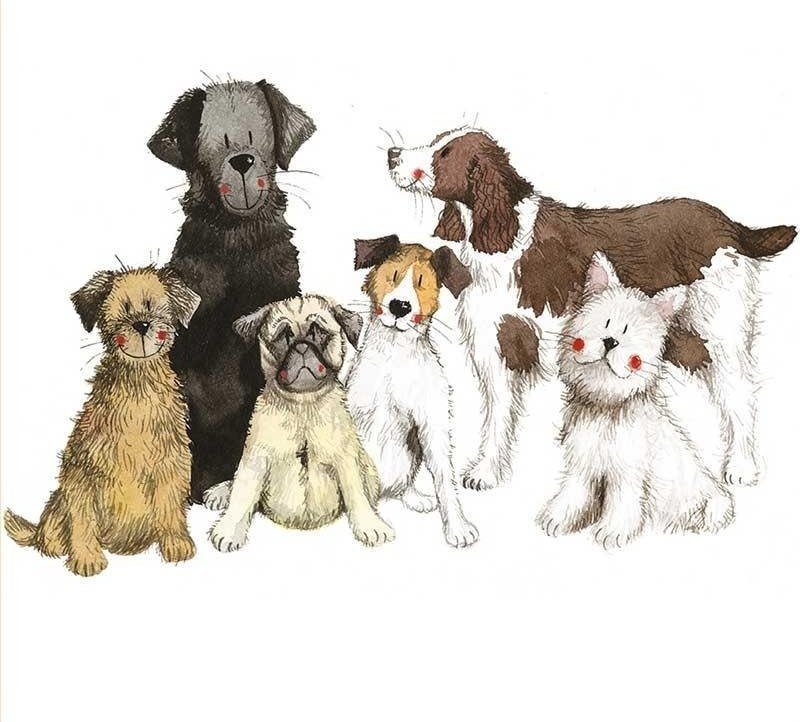 Podkładka pod kubek C195 6 psów