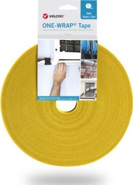 Velcro Taśma VELCRO One Wrap o szerokości 25 mm, żółta, 25 m