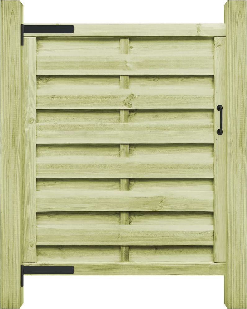 vidaXL Furtka ogrodowa, impregnowana sosna FSC, 100x125 cm, zielona