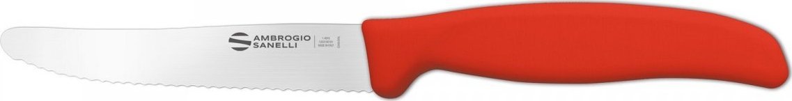 Ambrogio Sanelli Pikutek nóż ząbkowany Ambrogio Sanelli Supra 11cm czerowny