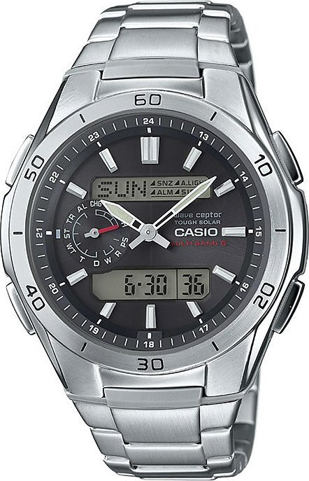 Zegarek Casio Zegarek męski Casio WVA-M650D-1AER srebrny