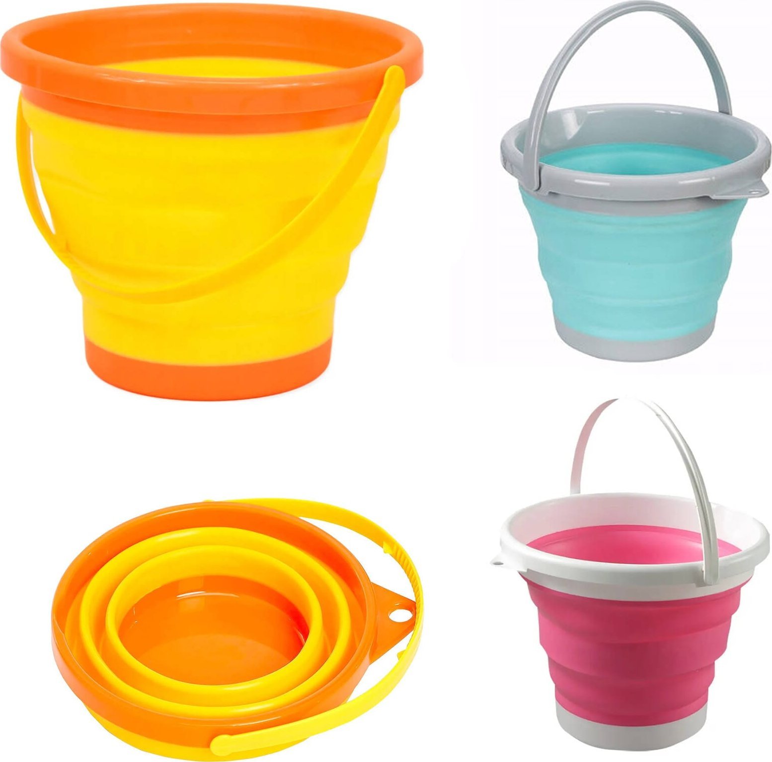 Trifox WIADERKO PLAŻOWE SKŁADANE 2,5L OKRĄGŁE 1szt