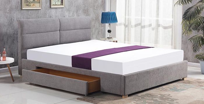 Elior Łóżko Laos 160x200 - jasny popiel