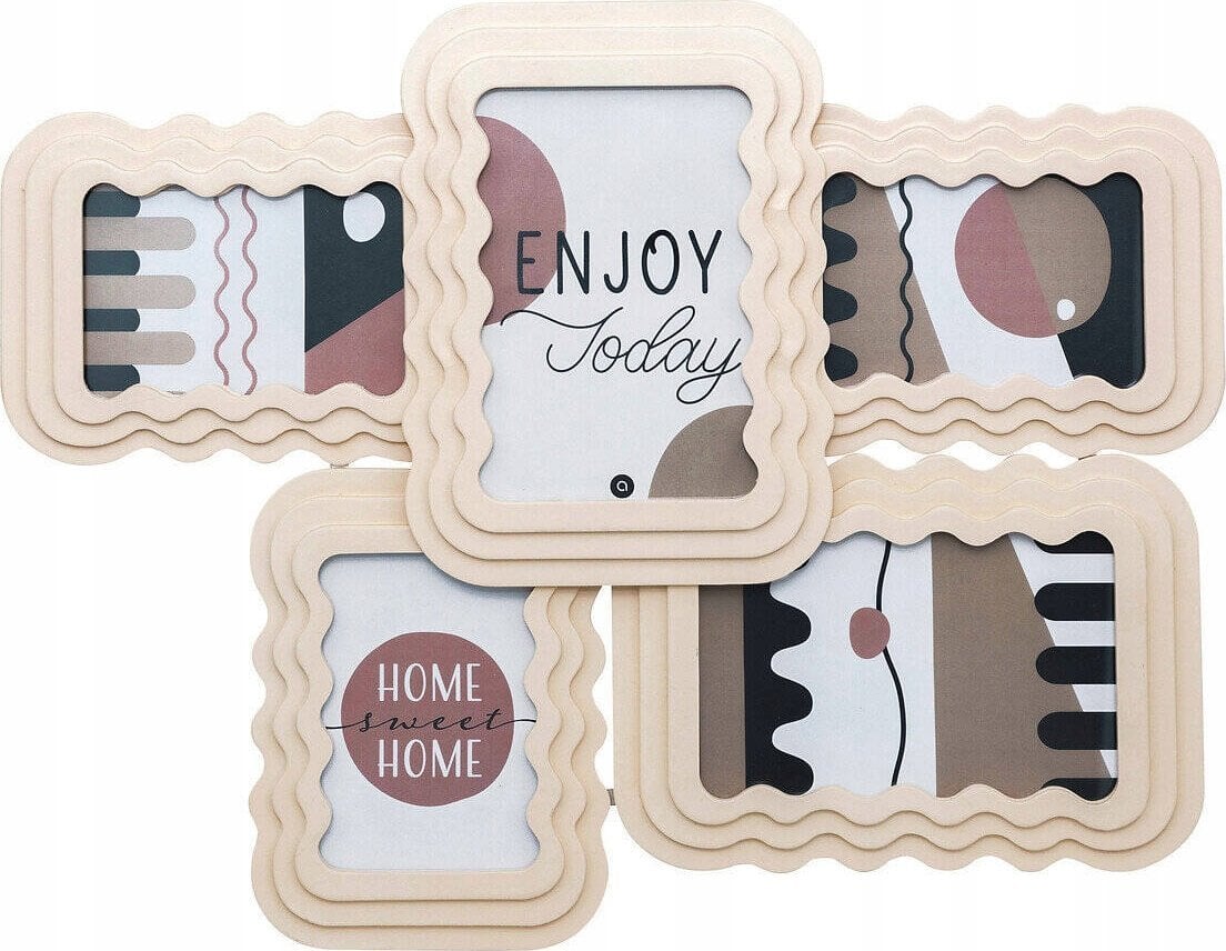 Ramka Atmosphera Multirama na 5 zdjęć KELLY ramka falbanka, 51 x 40 cm