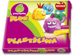 Mona Plastelina 6 kolorów fluorescencyjna (MONA P6F)