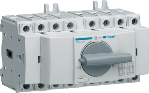Hager Przełącznik w układzie przełącznym I-0-II 4P 40A (HIM404)