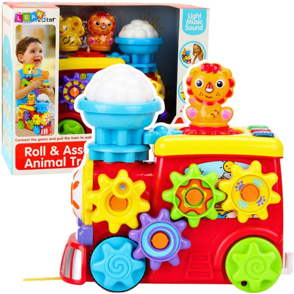 Muzyczna Lokomotywa Interaktywna Dla Malucha Koła Zębate Kolorowy