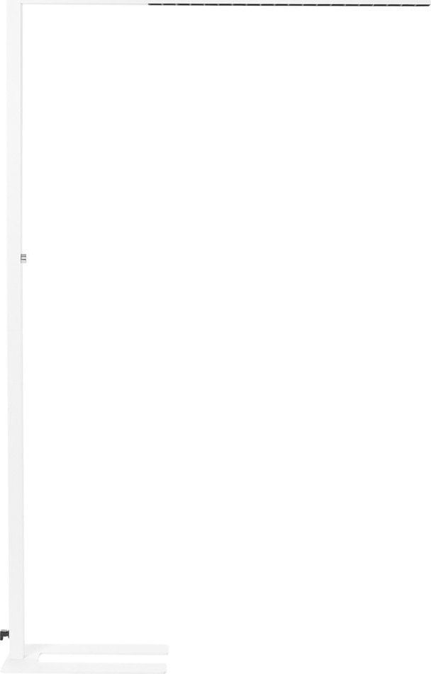 Lampa podłogowa Beliani Lampa podłogowa LED metalowa biała MENSA