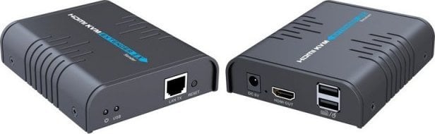 Kabel PremiumCord PREMIUMCORD HDMI KVM extender s USB na 120m přes jeden kabel Cat5/6, bez zpoždění