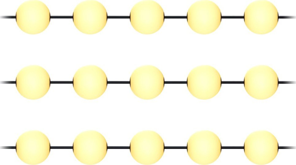 Girlanda oświetleniowa, 15 x 1W, 15 x 60lm, 2500K, 10,5m