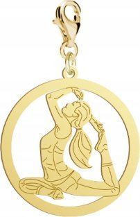 Radziszewska Jewellery Pozłacany Charms Joga DEDYKACJA GRATIS