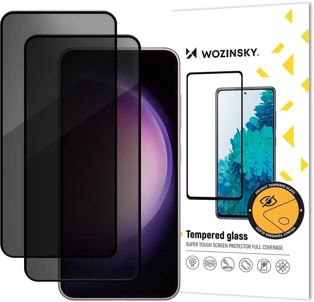 Szkło hartowane Wozinsky Privacy Glass prywatyzujące na Samsung Galaxy A37 2 szt.